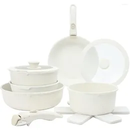 Cookware Sets Country Kitchen 13 Piece Pots And Pans Set - Safe Nonstick With Removable Handle RV