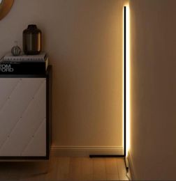 Lampade da terra Lampada a LED nordica Moderna semplice luce bianca calda ad angolo con asta per soggiorno camera da letto atmosfera interna in piedi al copertoF5555828