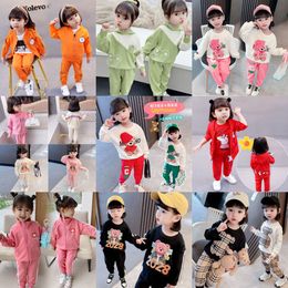 kids Spring sets clothes Boys Girls Casual Autumn baby set shorts boy CartoonLong Sleeve Pantssize 90-130 92bj#