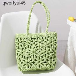 Shoulder Bags New straw bag ollow flower straw bag woven bag womens soulder portable seaside vacation beac raan bagH24220