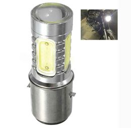 White Motorcycle Motorbike H6 Headlight 12V DC BA20D 4 COB LED Moped Scooter ATV Lamp Bulb3973232