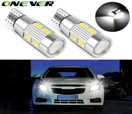 2pcs T10 W5W Canbus No Error 10 SMD 5630 LED Light Wedge Bulb High Power LED Car Parking Fog Light Auto Clearance Light 12V9080525