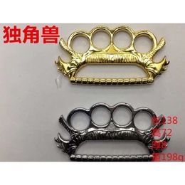 Self-Defense Finger Tiger Four Hand Support, Fist Buckle, Zinc Alloy Material, Sturdy And Wear-Resistant Unicorn 107344