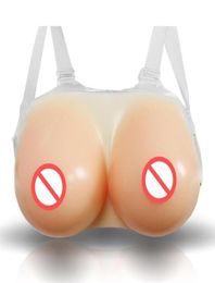 Breast Form One Pair Men039s Artificial Silicone Rubber Breast Fake Boobs For Flatchested Unisex Cosplay Cross Dresser204t1578908