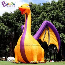 wholesale 8M Height Outdoor Event Advertising Inflatable Flying Dragon Models Blow Up Cartoon Dragon For Party Decoration With Air Blower Toys