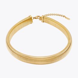 Torques ENFASHION Textured Adjustable Choker For Women Wholesale Necklaces Gold Colour Collares Fashion Gift Party Jewellery P233384