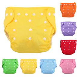 Mix 6 Pieces Whole Reusable Baby Diapers Underpants Adjustable Newborn Infant Washable Grid Soft Summer Breathable Cloth Nappy3838102