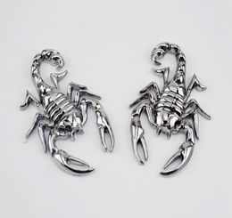 Silver Metal 3D Scorpion 3M Decal Stickers Emblem Badge Motorcycles Tank Fairing6597145