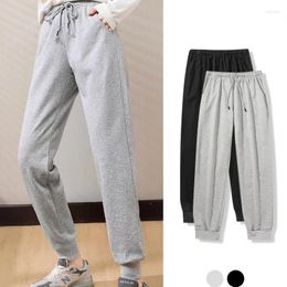 Women's Pants White For Women Spring Autumn Fashion High Waist Sweatpants Trousers Casual Harem Mujer Pantalones Zm216