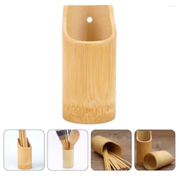 Kitchen Storage Bamboo Chopstick Tube Household Basket Cage Box Drain Spoon Rack Chopsticks Holder Dinnerware Cutlery Container Desktop