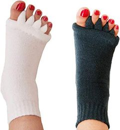 Toe Separator Socks Yoga Sports Gym Health Massage Foot Alignment Socks