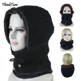 Caps Winter Fleece Thermal Skiing Hat Snowboarding Mask Cover Keep Warm Windproof Hiking Ski Caps Men Women Balaclava Neck Scarf