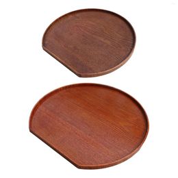 Plates Wooden Serving Tray With Rim Decorative Dish For Bathroom Coffee Table