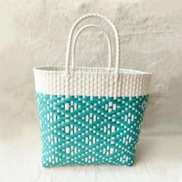 Shopping Bags Handmade Bag Boutique Weaving Cabbage Basket Large Capacity Coloured Handheld Female Beach Gift Beautiful