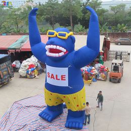 8 mH (26 piedi) Con ventilatore Nave libera Attività all'aperto pubblicità commerciale gigante gonfiabile gorilla cartone animato mongolfiere mongolfiere in vendita