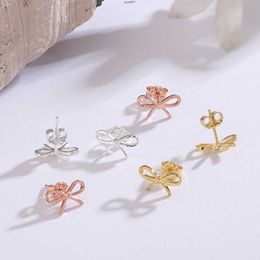 Xmbu Stud t Jia Di Jia Earstuds Boutique Jewellery Tiffanyitss Earrings Valentines Day Gift Bow Design Sense