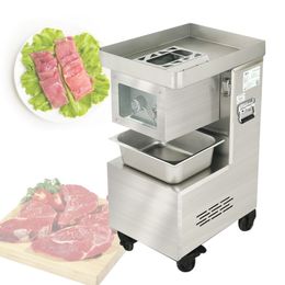 Portable Electric Vertical Stainless Steel Commercial Auto Luncheon Bacon Deli Meat Slicer Machine 500KG/h