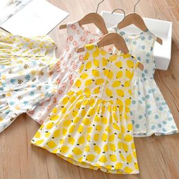 Girl Dresses Girls Skirt Summer Cotton 1-7 Years Old Baby Sundress Princess Children'S Floral Little Child Dress Thin