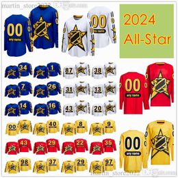 Stitched 2024 All-Star Hockey Jerseys 88 David Pastrnak 1 Jeremy Swayman 26 Rasmus Dahlin 20 Sebastian Aho 38 Boone Jenner 93 Alex DeBrincat 72 Sergei Bobrovsky