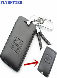 Genuine Leather 4Button Smart Key Case Cover For Renault Kadjar Car Styling B L20001971701