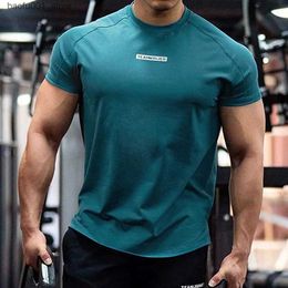 Men's T-Shirts Mens Sports T-shirt Fashion Classic Tight-fitting Breathable Sweat-absorbing Quick-drying Fitness Advanced Outdoor Short Sleeve Q240220