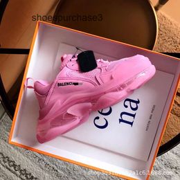 Designer Balencigs Fashion Casual Shoes Roller Skates 2024 High Edition Dad Shoes Air Cushioned Second Third Generation TripleS Thick Sole Elevated Sports 46XZ