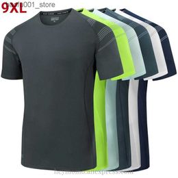 Men's T-Shirts T Shirt Men Plus Size 6xl 7xl 8xl 9xl Mens Clothing T Shirts Large Size Black White Tee Basic Oversize Quick Dry Summer T-shirts Q240220