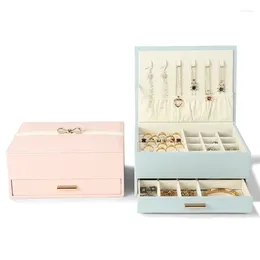 Jewellery Pouches Light Luxury Storage Box High-end Exquisite Necklace Earrings Ring Bracelet Gold Double-layer