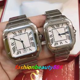 U1 Top new Square Watches 40mm Stainless Steel Mechanical Watches Case and Bracelet Fashion Mens Male Wristwatch