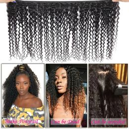Afro Kinky Curly Bundles 12A Brazilian Human Hair Weave Jerry Kinky Curly Hair 100g/pc Virgin Hair Extensions Natural