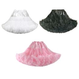 Kits Women Girls Lolita Cosplay Petticoats 2023 Aline Puffy Tutu Skirt Layered Tulle Ballet Dance Pettiskirts Big Bowknot Underskirt