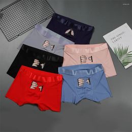 Underpants Cartoon Underwear Men Ice Silk Boxers Shorts Male Sexy Cute Trunk Lingerie Funny Gift Panties