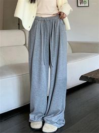 Women's Pants Alien Kitty Autumn Soft Women Chic Mopping Loose Minimalist Wide Leg 2024 Fashion Casual Daily All Match OL