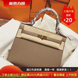 Ky Leather Handbag Trusted Luxury Womens Bags Palm Pattern Ky Bag Womens Genuine Leather Womens Bag Premium Feel Cowhide Handbag 2024 New Contrast One S with LOGO HBNG