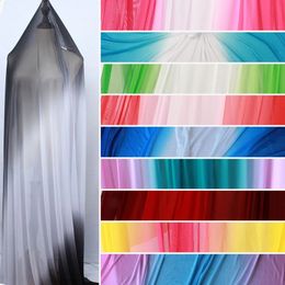 2 tone Gradient Stretchy Spandex Mesh Net Fabric Activewear Custume Chinese Hanfu Making elastic mesh BY YARD 240220