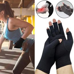 Cycling Gloves 1Pair Half Finger Fingerless Ultralight Elastic Joint Pain Relief Arthritis Compression Touch Screen Winter Warm