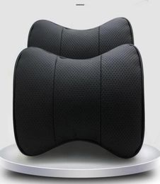 neck cushion luxury custom 2pcs leather car seat neck cushion pillow car headrest for all buick3527380