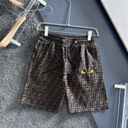 the Correct Version of Little Monster Old Buddha Full Print Shorts for Mens Summer Thin Cow Tendon Jacquard Pants Trendy Brand Large Size 5 Points