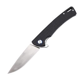 A2246 Flipper Folding Knife D2 Satin Blade CNC Micarta Handle Ball Bearing Fast Open Folder Knives EDC Tool