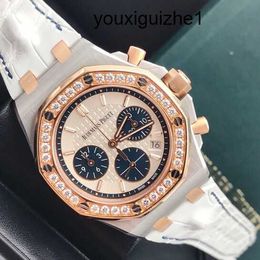 AP Wristwatch Mens Wrist Watch Womens Watch Royal Oak Offshore Series Rose Gold Precision Steel Outer Ring Diamond 26234sr Automatic Mechanical Limited Edition 300