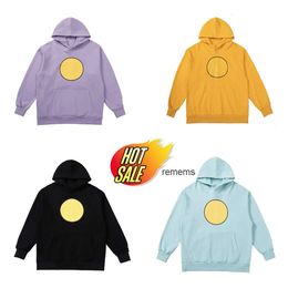 Mens Hoodies Sweatshirts Designer Drews House Handsome Little Yellow Retro Smiley Face Letters Print Tshirt Spring Trend Long Sleeve High Street Hoode 6eg7 US Size