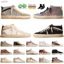 Italy Brand golden goosed Sneakers Women Mens Top Leather Suede Mid Star Designer Casual Shoes Lilac Glitter Silver Pink Burgundy Gold Vintage Italy Bran PEIJ