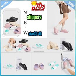 Designer Casual Platform High rise thick soled PVC slippers man Woman Light Fashion French style Leather rubber soft soles sandals Flat Summer Beach Slipper