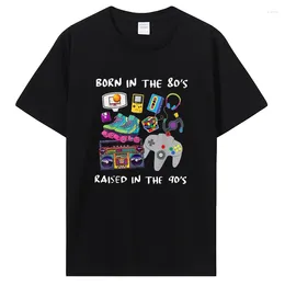 Men's T Shirts In The 80's Raised 90's T-Shirt Retro Style 80s 90s Graphic Tees Hobbies Lover Vintage Outfit Cool Party Clothing