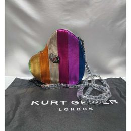 Kurt Geiger Shoulder Eagle Heart Rainbow Bag Luxurys Tote Women Leather Purse Designer Mens Shopper Crossbody Pink Clutch Travel Silver Chain Chest Bags