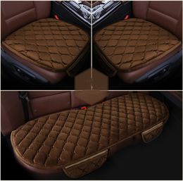 Quality Velvet Auto Seat Cover Easy to Install Chair Cushion 3PCS Front Rear Sedan Truck Triton Seat Cover3100314