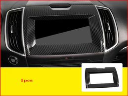 For Ford Edge 20152019 Carbon Fibre Interior GPS Navigation Panel Cover Trim6236516