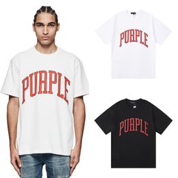 SS24 SUMMER Purple3029 Brand Statue of Liberty Trophy Award Printed Double Yarn Pure Cotton Short sleeved T-shirt for Men and Womenn OVERSIZE S- XL