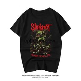 Men's T-Shirts Female Heavy Metal Summer Fashion Tees Vintage Black White Short Sleeve Casual Women Tops Graphic PunkH24220