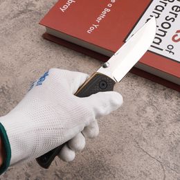 Новое поступление A0218 Высококачественный складной нож VG10 Для волочения проволоки Лезвие Drop Point TC4 Титан с ручкой из углеродного волокна Шарикоподшипник Карманные ножи EDC